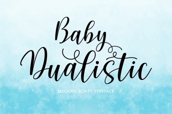 Baby Dualistic: A Script Font for Editorial Elegance