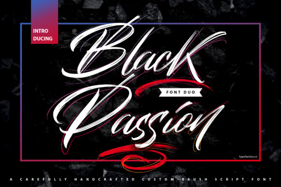 Black Passion: A Bold Font for Handmade Creations