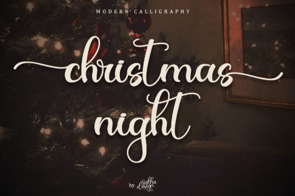 Christmas Night Font for Holiday Campaigns