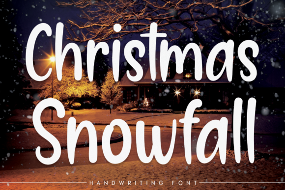 Christmas Snowfall Font for Branding and Design