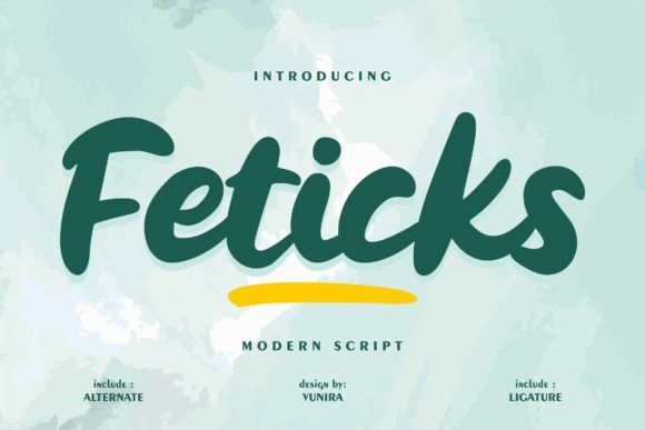 Feticks Script Font Review for Real Projects