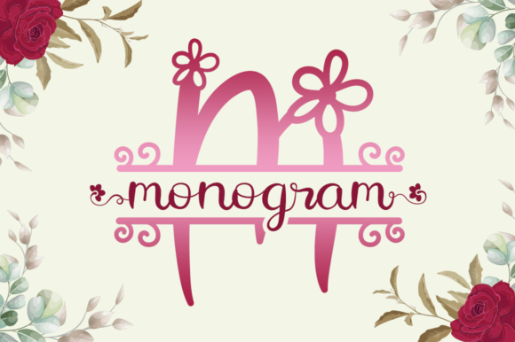 Flower Monogram for Web Design Projects