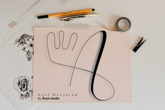 Hand Monogram Font Review for Branding and Design