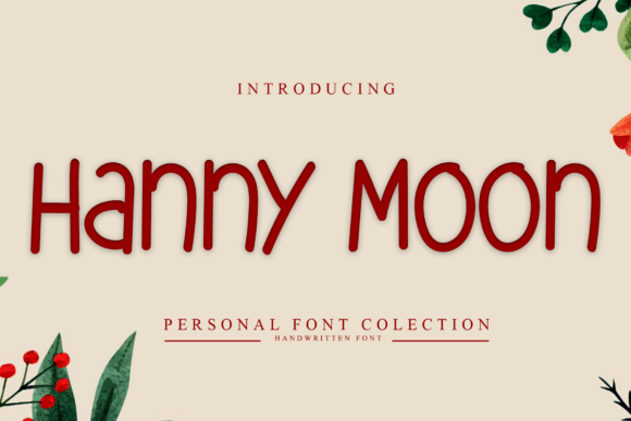 Hanny Moon Font for Handmade Creations