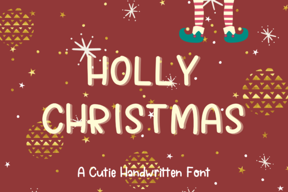 Holly Christmas Font for Handmade Creations