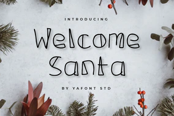 Welcome Santa Font for Festive Editorial Design