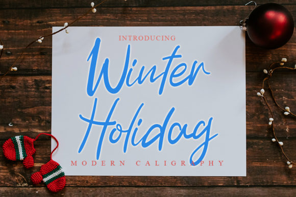 Winter Holiday Font for Editorial Projects